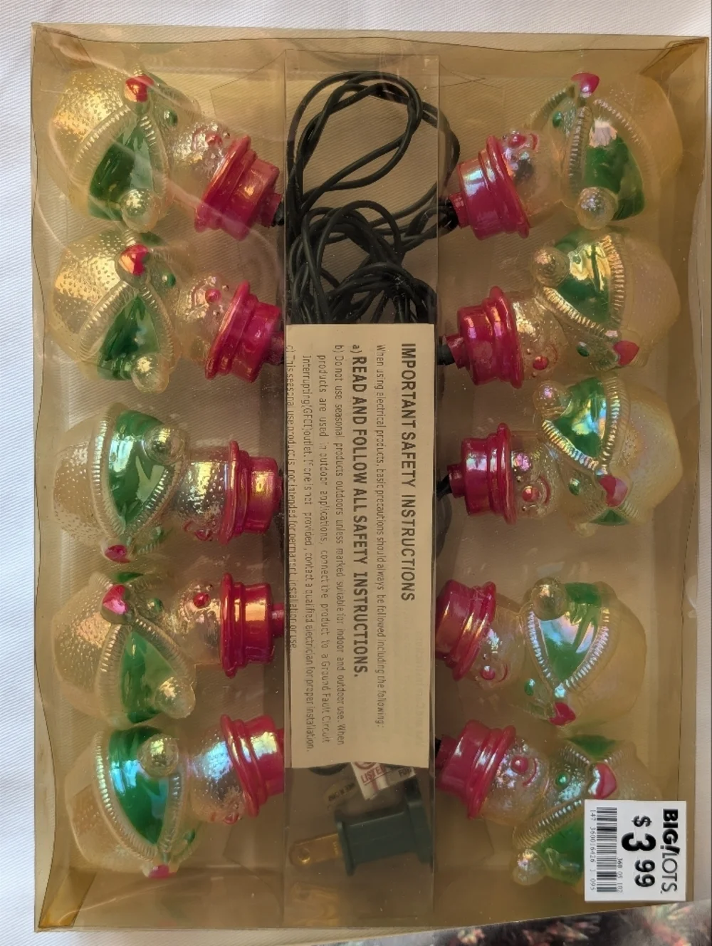 Vintage 10 Snowman Novelty Christmas String Lights – Indoor/Outdoor, Sealed
